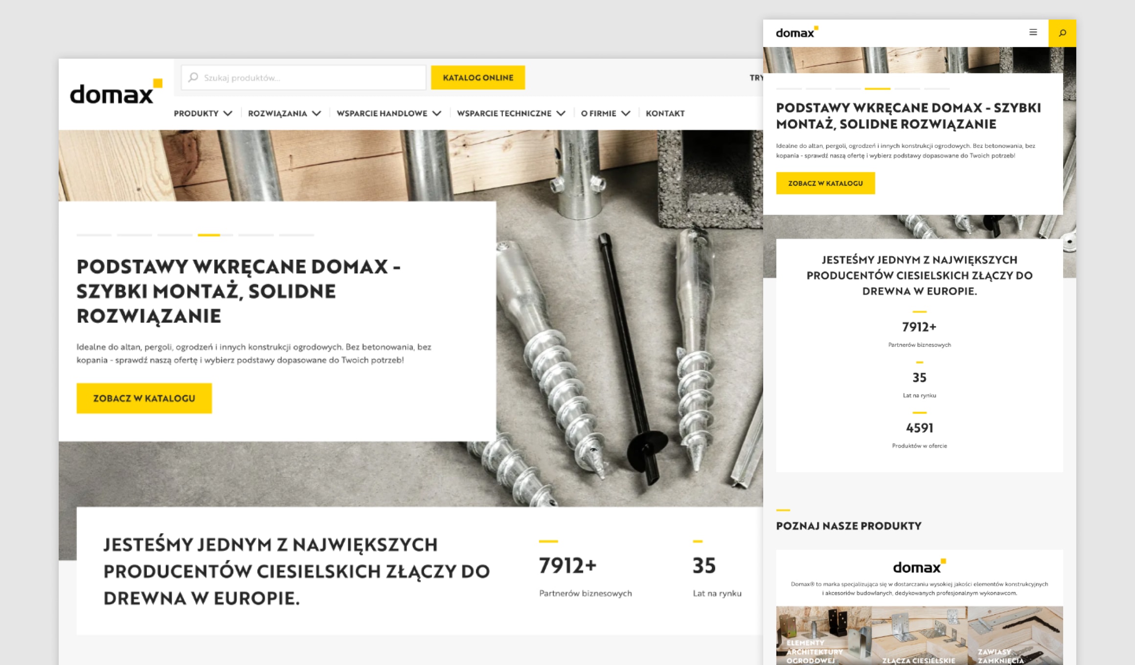 Domax - brand world or wide homepage shot