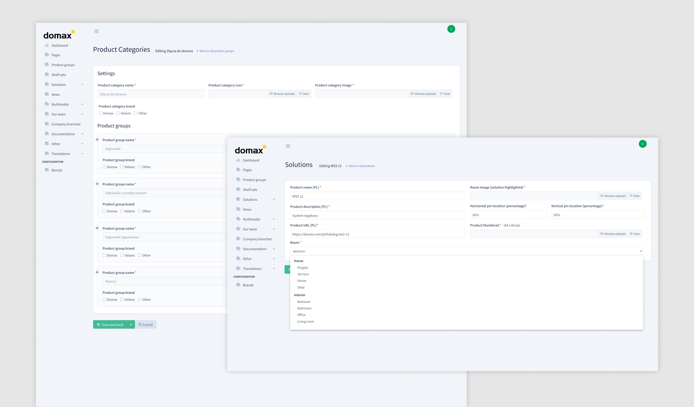 Domax - Laravel B2B platform, CMS, Next.js storefront and ERP architecture