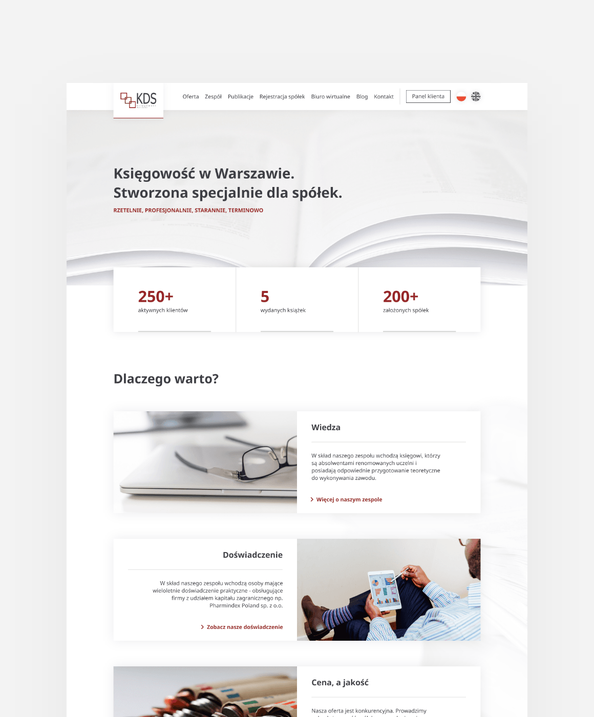 Project - A polished custom website for a high-end accounting firm that serves limited companies