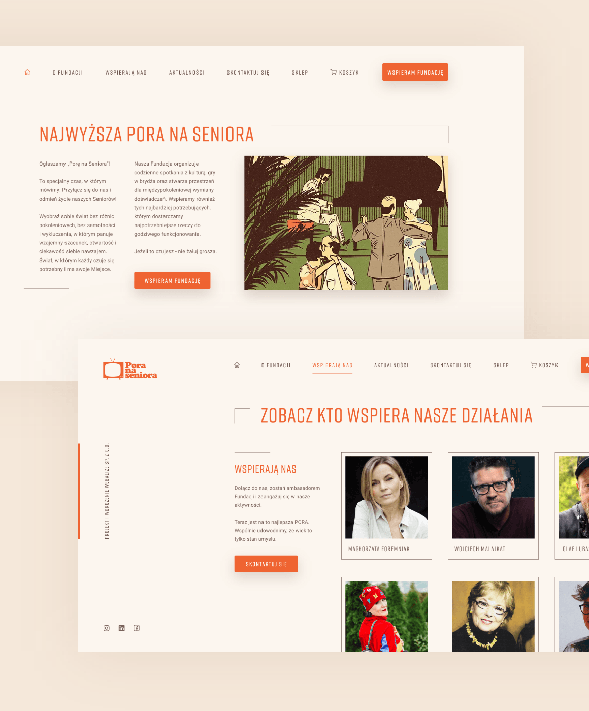 Project - An ecommerce and donation platform for a non-profit supporting seniors across Poland