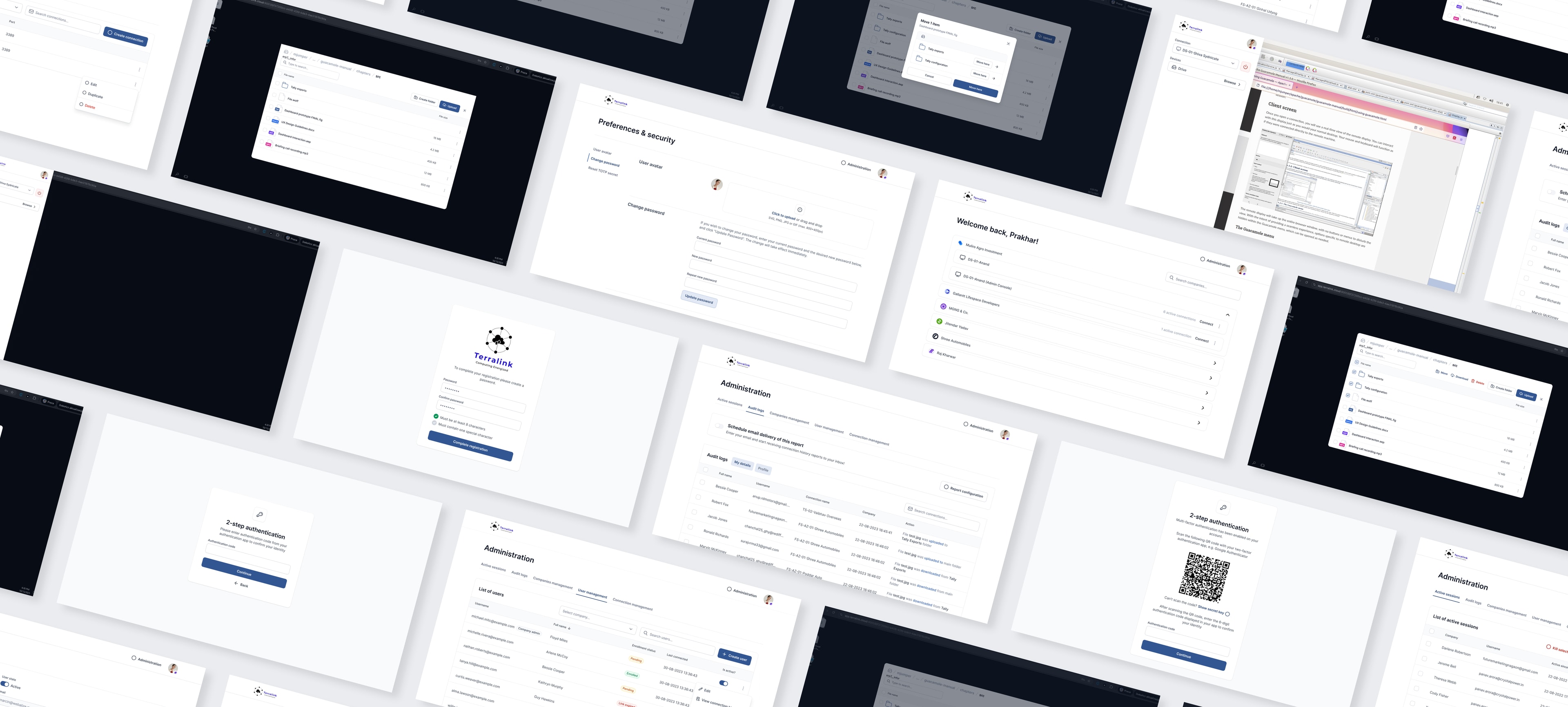 Terralink - connections dashboard