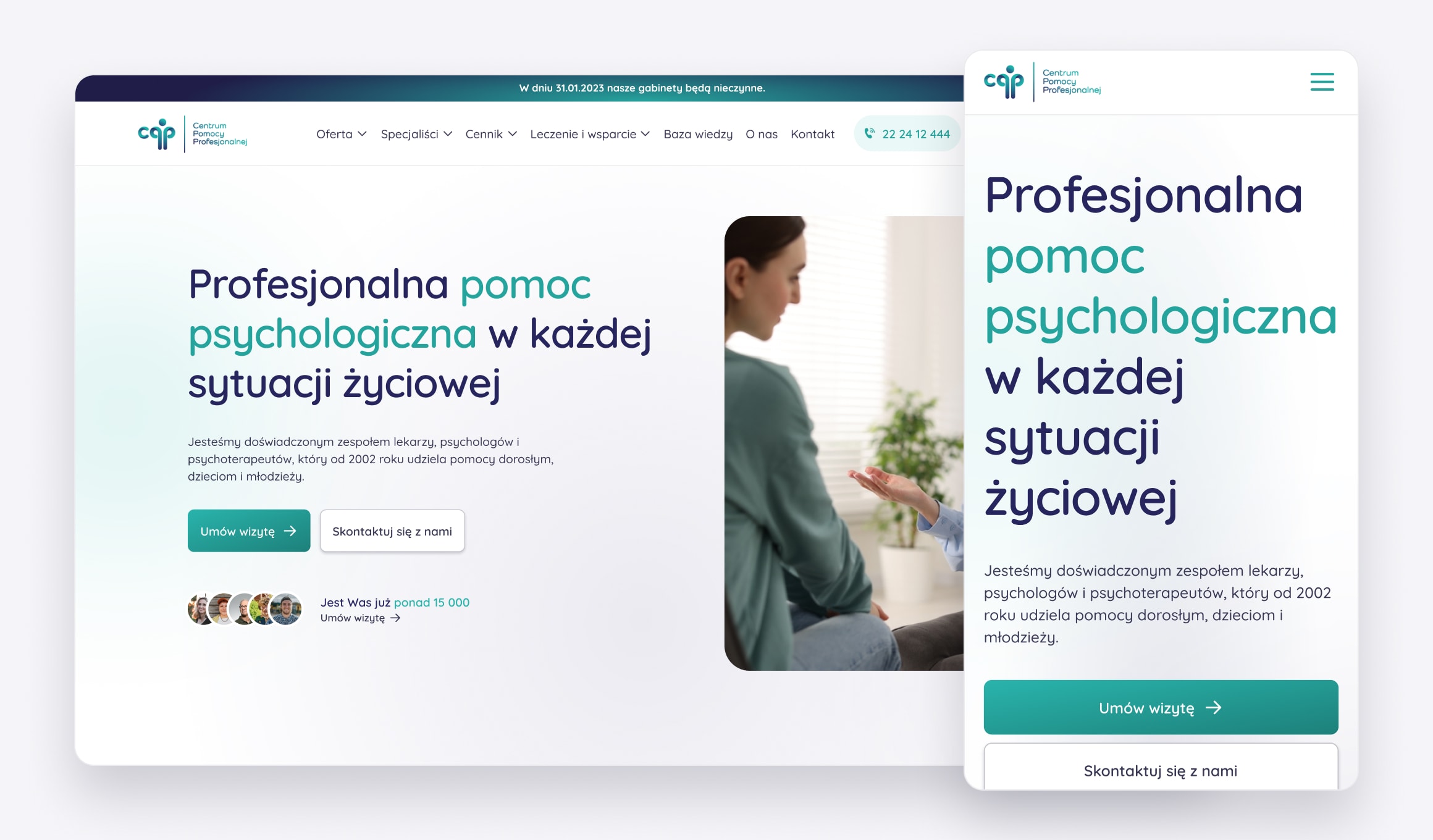 CPP - homepage in desktop and mobile