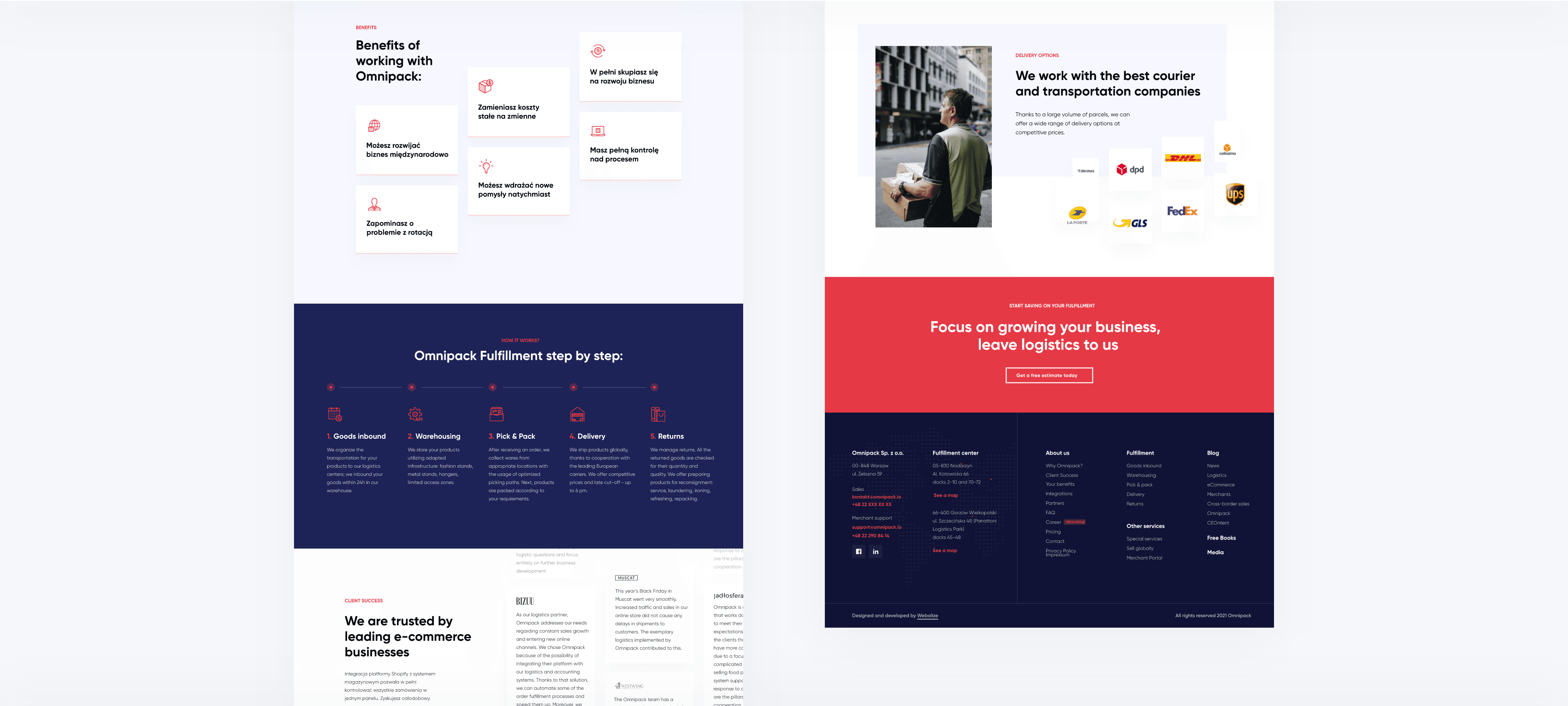 Part of the Omnipack landing page