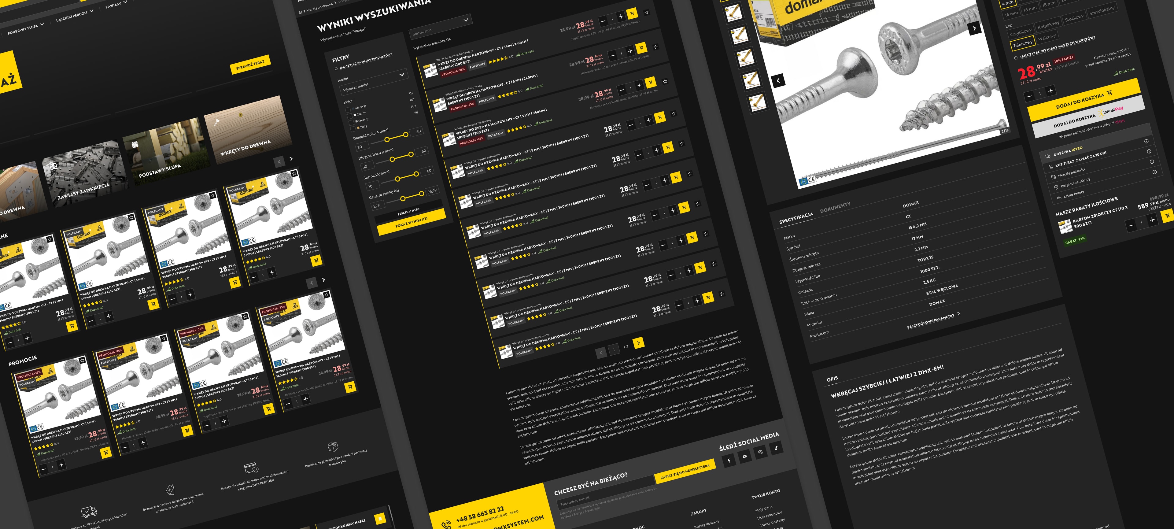 DMX System storefront in dark mode