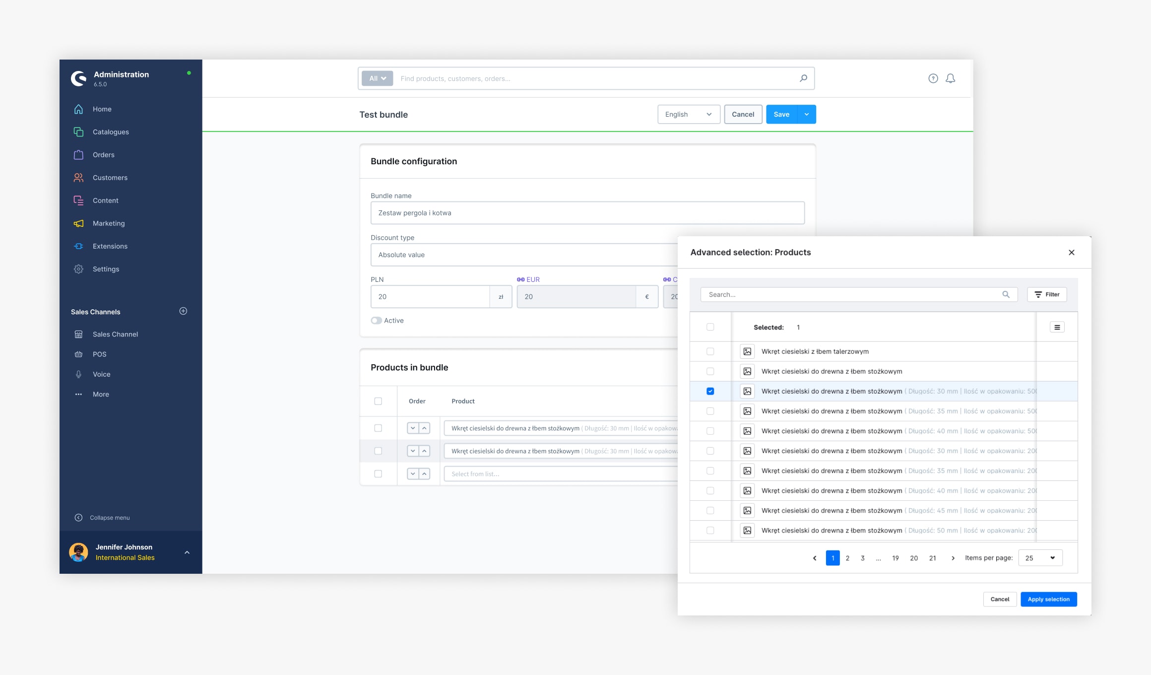 DMX System - category listing with filters and product page