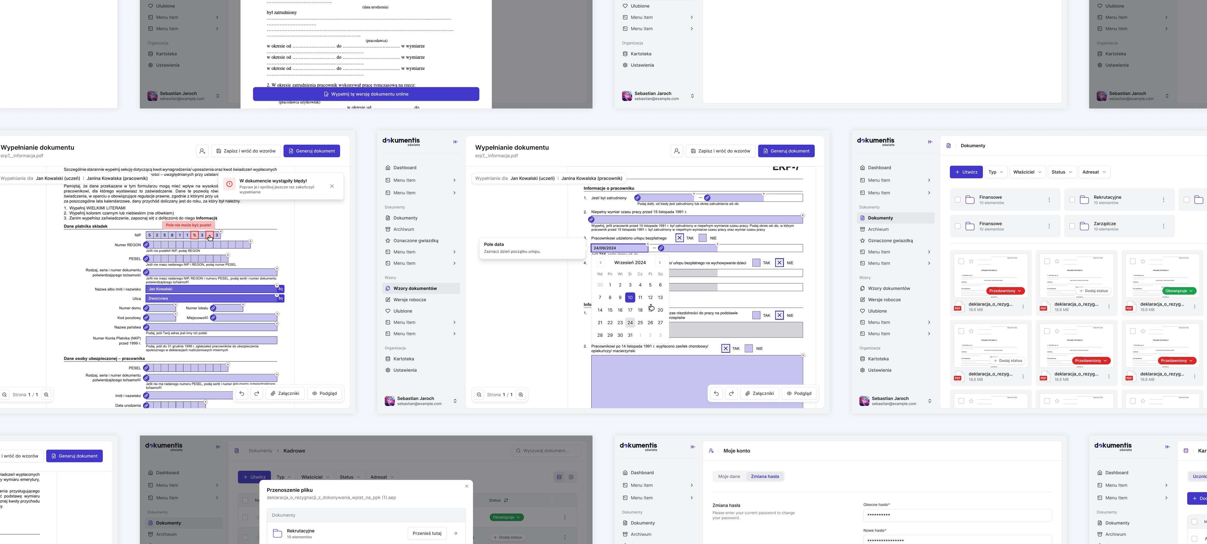 Dokumentis - fill-document view