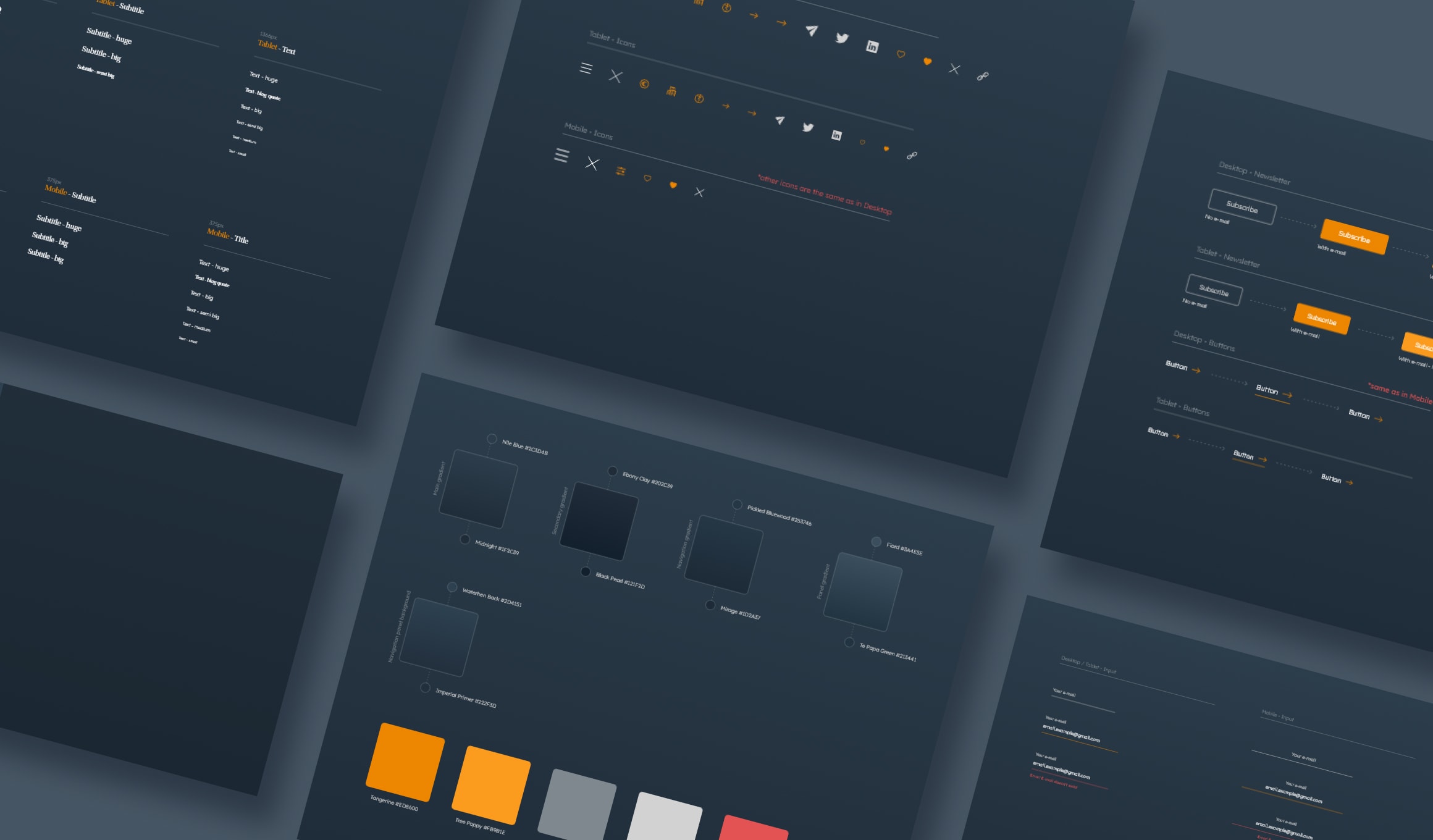 Finch Capital - design system boards