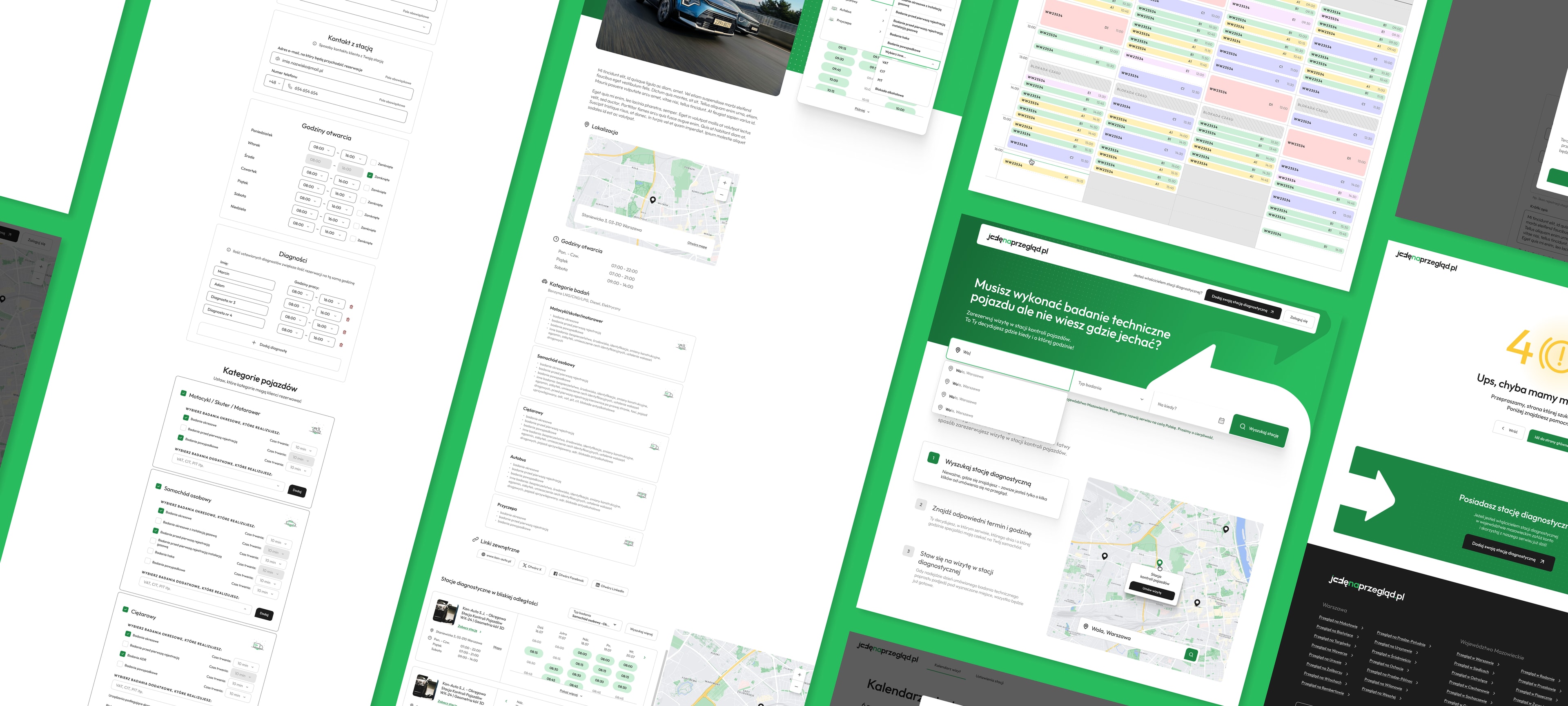 Jadę na przegląd - homepage with station search