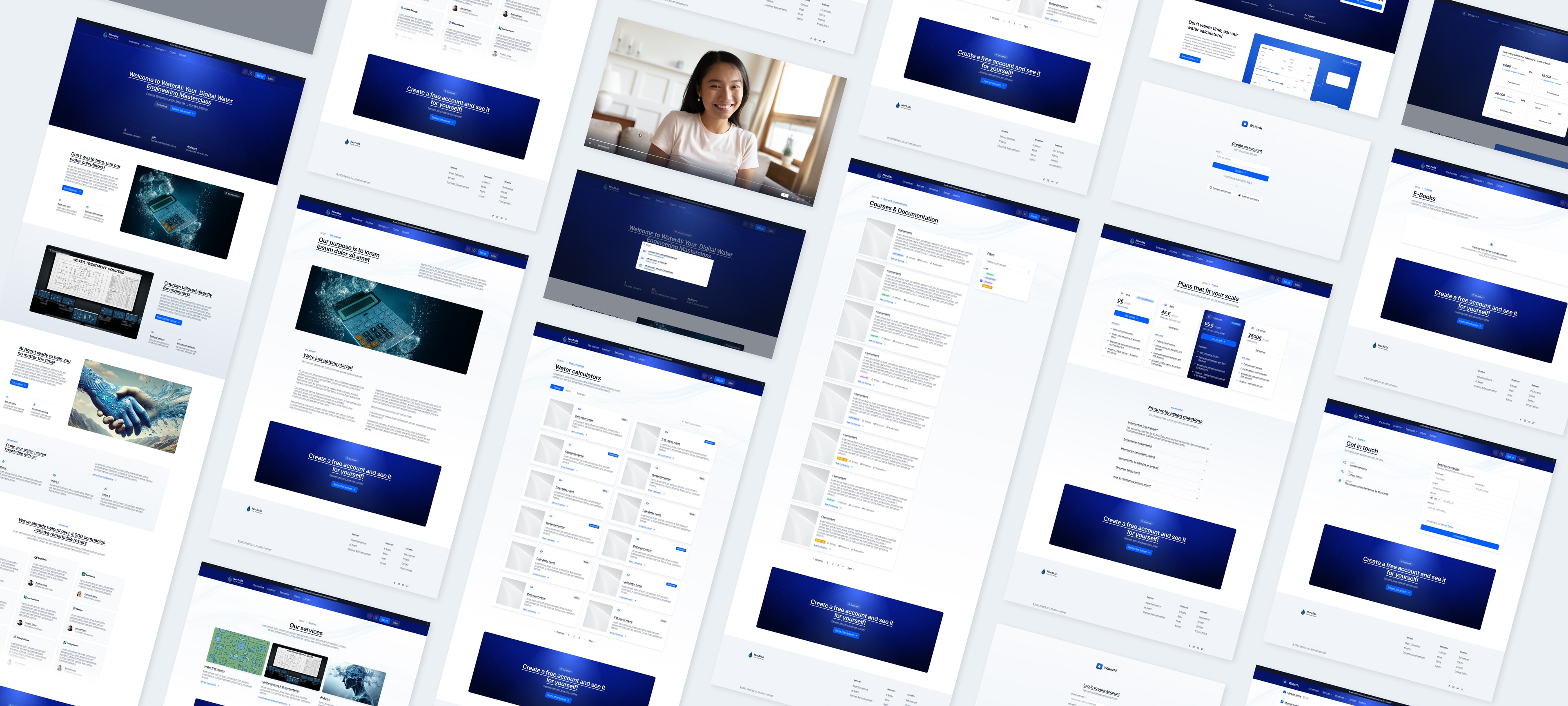 NerAida - homepage hero with calculators, courses and AI agent pillars