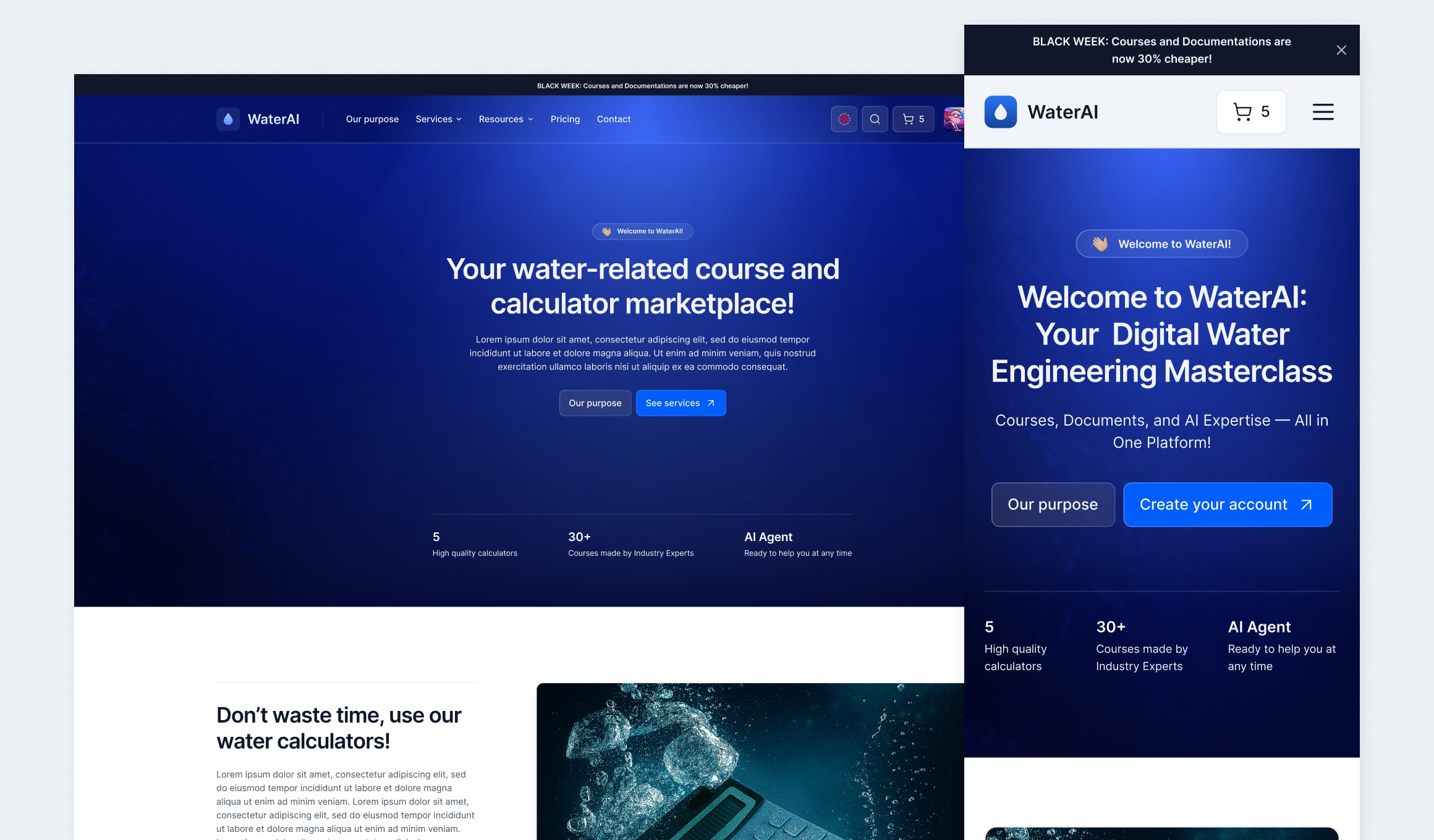 NerAida - homepage in desktop and mobile with platform stats